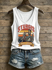 Women's Motorcycle Rally Printed Tank Top