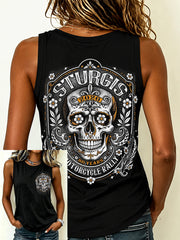 Women's Motorcycle Rally Printed Tank Top