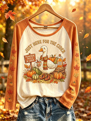 Women's autumn element printed casual long-sleeved T-shirt