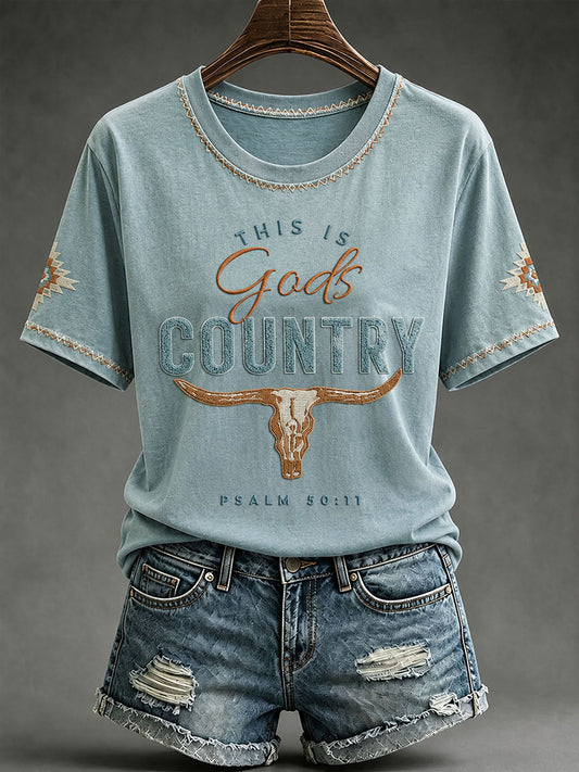 Women's This Is Gods Country Short-sleeved T-shirt