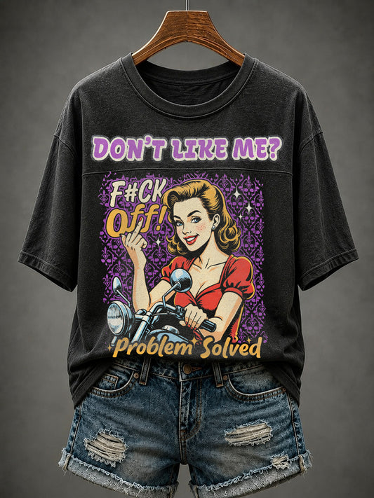 Women's Motorcycle Rally Printed T-shirt