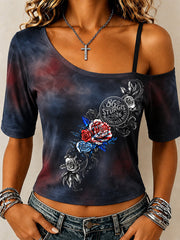 Women's Motorcycle Rally Printed T-shirt
