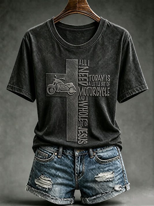 Women's Faith Biker Rider Graphic T-Shirt