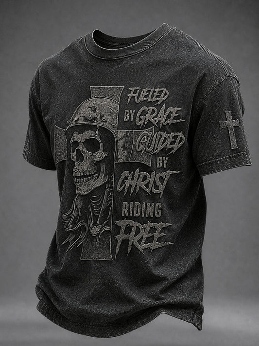 Men's Faith Biker Rider Graphic T-Shirt