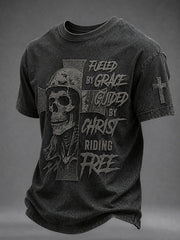 Men's Faith Biker Rider Graphic T-Shirt