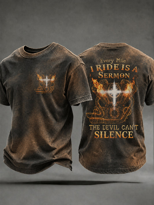 Men's Faith Biker Rider Graphic T-Shirt