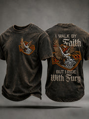 Men's Christian Motorcycle Biker Graphic T-shirt