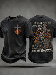 Men's Christian Motorcycle Biker Graphic T-shirt