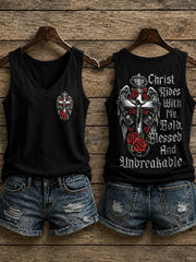 Women's Christian Motorcycle Biker Graphic Vest Top