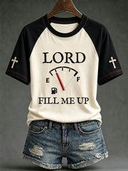 Women's Faith Theme Print Pattern Printed Leisure Round Neck T-shirt