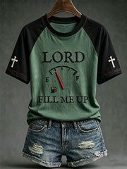 Women's Faith Theme Print Pattern Printed Leisure Round Neck T-shirt