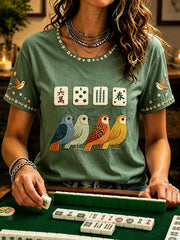 Women's Mahjong Casual T-Shirts