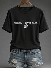 Women's Mahjong Print Casual T-Shirt