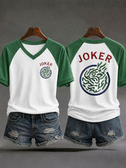 Women's Mahjong Print Casual T-Shirt
