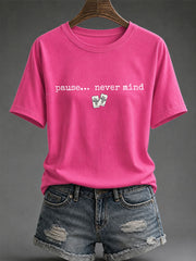 Women's Mahjong Print Casual T-Shirt