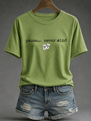 Women's Mahjong Print Casual T-Shirt