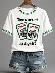 Women's Mahjong Print Casual T-Shirt