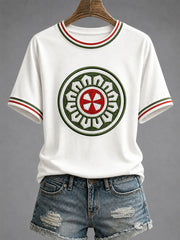 Women's Mahjong Print Casual T-Shirt