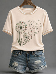 Women's Mahjong Print Casual T-Shirt