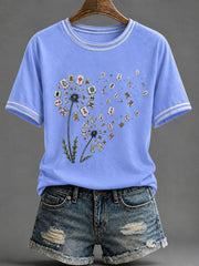 Women's Mahjong Print Casual T-Shirt