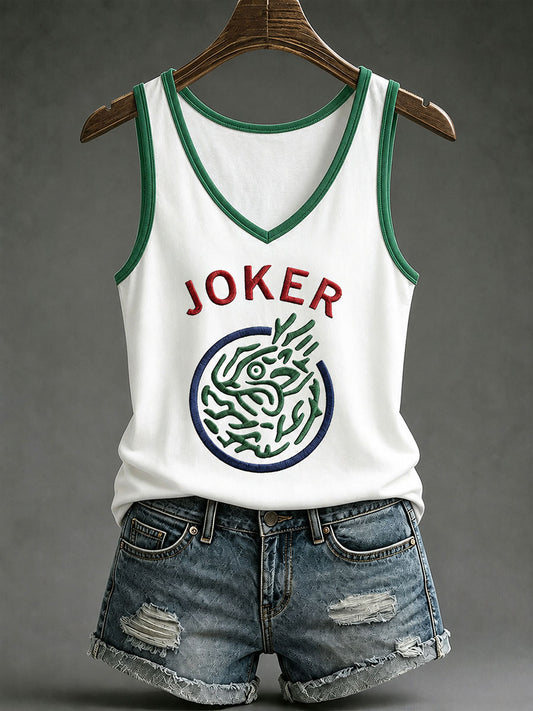 Women's Mahjong Print Casual T-Shirt