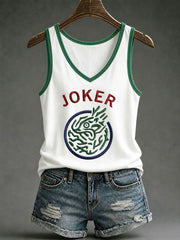 Women's Mahjong Print Casual T-Shirt