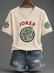 Women's Mahjong Print Casual T-Shirt