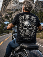 Men’s Sturgis Motorcycle Rally Skull Back Graphic Tee