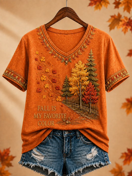 Women's Fall Is My Favorite Color short-sleeved T-shirt