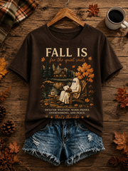 Women's Fall Printed short-sleeved T-shirt