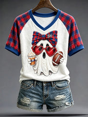 Women's  Football Lover Bulls BUF Art Printed T-shirt
