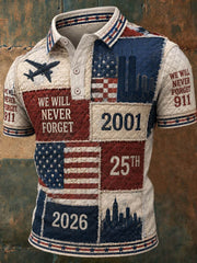 Men's We Will Never Forget 9 11 September 11 polo shirt