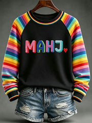 Women's rainbow Mahjong sweatshirts