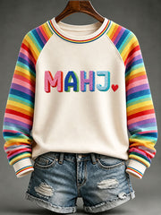 Women's rainbow Mahjong sweatshirts