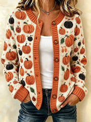 Women's Cozy Season Printed Casual Cardigan