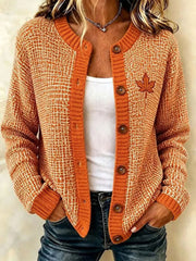Women's Cozy Season Printed Casual Cardigan