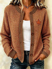 Women's Cozy Season Printed Casual Cardigan