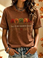 Women's Fall Is My Favorite Color short-sleeved T-shirt