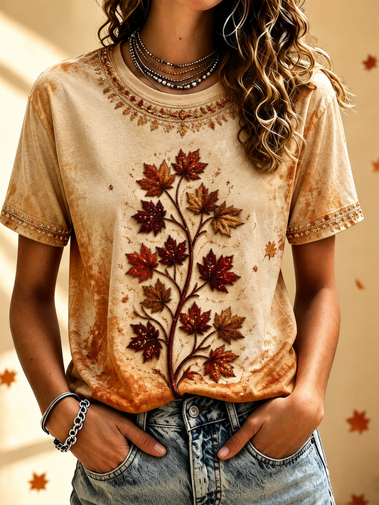 Women's Fall short-sleeved T-shirt