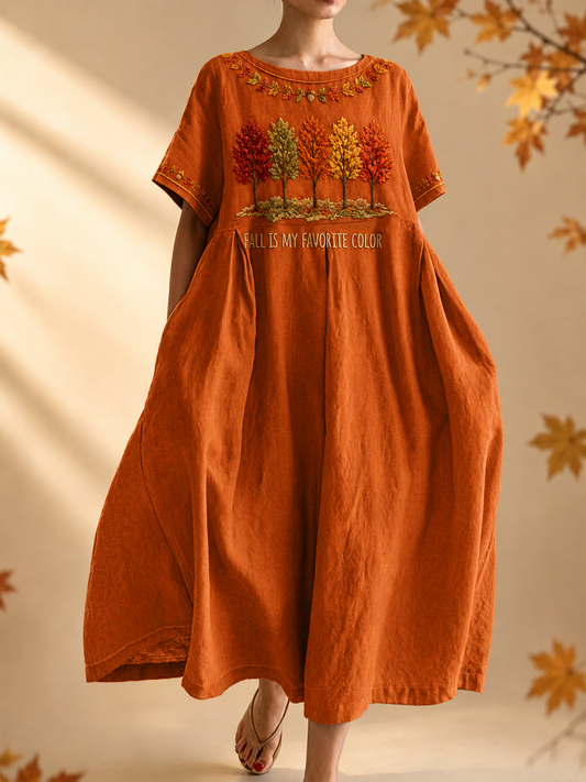 Women's Fall Is My Favorite Color Short Sleeve Dresses
