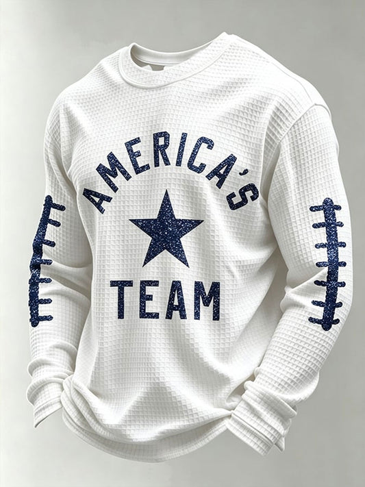 Men's American's Team Waffle Long Sleeve T-Shirt
