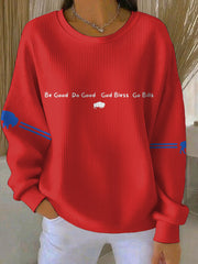 Women's Football Lover Buffalo Printed Sweatshirt