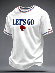 Men's Football Lover Bulls BUF Art Printed T-shirt