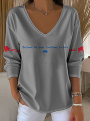 Women's Buffalo Football Lover Printed Tops