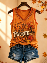 Women's Fall Is My Favorite Color Printed Vests