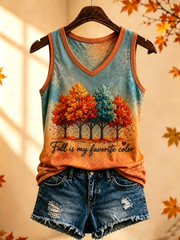Women's Fall Is My Favorite Color Printed Vests