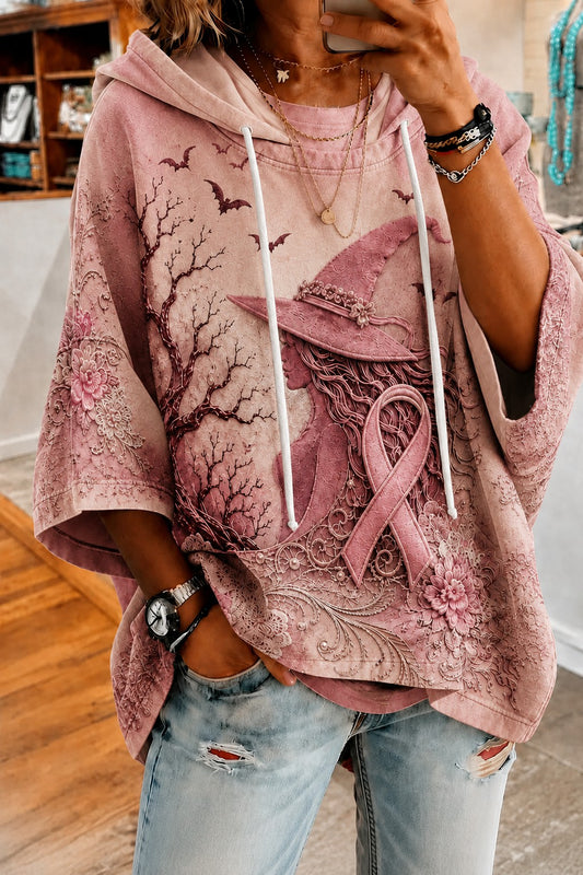 Women’s Breast Cancer Short-Sleeve Hoodie