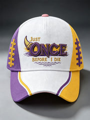 Unisex Just One Before Die Football Print Hat