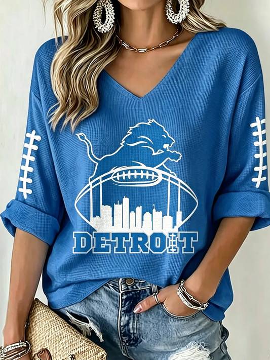 Women's Football Waffle T-shirt