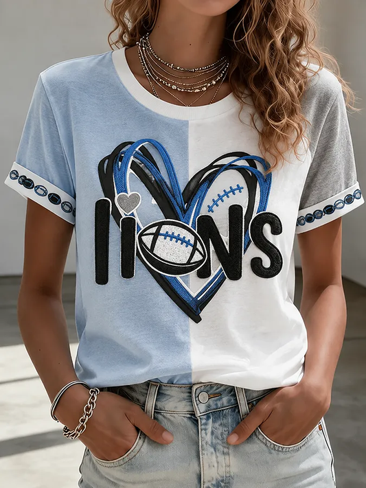 Women's Football Short-sleeved T-shirt
